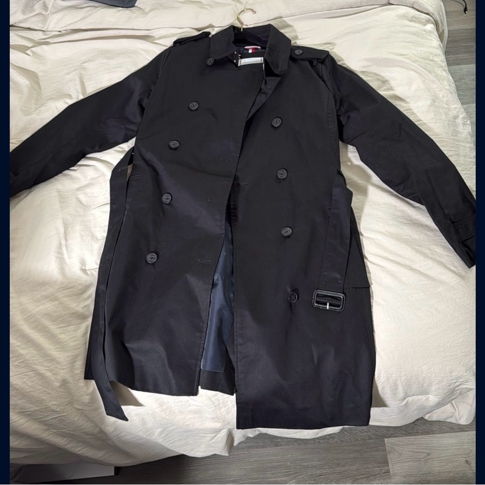 Tommy Hilfiger women's Classic Black Trench Coat